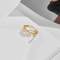 Fashion Metal Geometric Plating Zircon Women'S main image 2