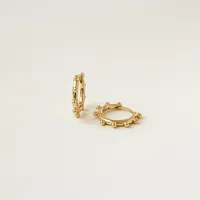 Géométrique Mode Le Cuivre Pas D'Incrustation Placage Des Boucles D'Oreilles main image 2