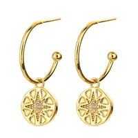 Heart Fashion Copper Zircon Inlaid Zircon Earrings sku image 3