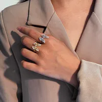 Fashion 925 Sterling Silver Butterfly Plating No Inlaid Women'S Open Rings main image 3