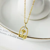Flower Fashion 925 Sterling Silver Necklace Wholesale sku image 1