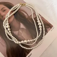 Geometric Elegant Artificial Pearl Necklace Wholesale sku image 5