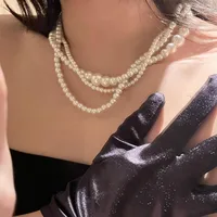 Geometric Elegant Artificial Pearl Necklace Wholesale main image 2