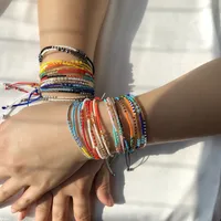 Bohemian Ethnic Style Hand Beaded Multi-layer Braided Rope Bracelet main image 2