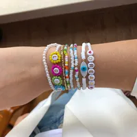 Geometric Classic Style Seed Bead Shell Soft Clay Bracelets Wholesale main image 3