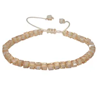 Geometric Bohemian Artificial Crystal Seed Bead Shell Drawstring Bracelets Wholesale sku image 2