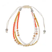 Bohemian Ethnic Style Hand Beaded Multi-layer Braided Rope Bracelet sku image 5