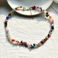 Beach Irregular Artificial Gemstones Alloy Women'S Necklace sku image 15