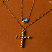 Geométrico Estilo Étnico Acero Inoxidable Acero Titanio Collar Colgante Venta Al Por Mayor main image 2