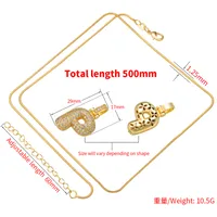 Lettre Le Cuivre Placage Collier main image 5