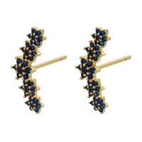 Flower Fashion Copper Artificial Gemstones Earrings Ear Studs main image 3