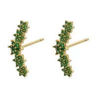 Flower Fashion Copper Artificial Gemstones Earrings Ear Studs sku image 4