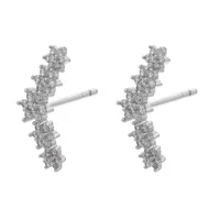 Flower Fashion Copper Artificial Gemstones Earrings Ear Studs sku image 7