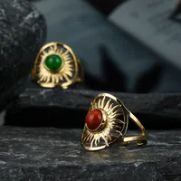 304 Stainless Steel Natural Stone Women'S main image 3