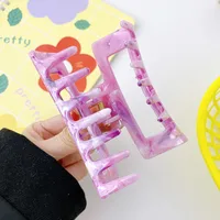 New Marble Pattern 8.5cm Solid Color Grab Clip Hair Clip main image 2