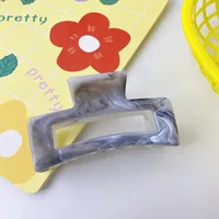 New Marble Pattern 8.5cm Solid Color Grab Clip Hair Clip sku image 3