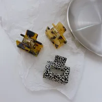 Retro Tortoiseshell Mini Square Hair Clip main image 4