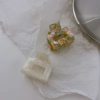 Retro Tortoiseshell Mini Square Hair Clip main image 3