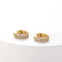 Geometric Fashion Copper Zircon Inlaid Zircon Earrings main image 4