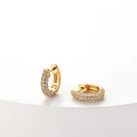 Geometric Fashion Copper Zircon Inlaid Zircon Earrings main image 3