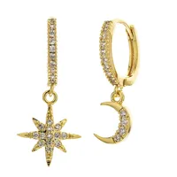 Heart Fashion Copper Zircon Inlaid Zircon Earrings sku image 1