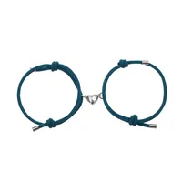 Alloy Heart Magnets Attract Simple Couple Bracelets A Pair Jewelry Wholesale Doublewinwholesale sku image 7