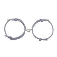 Alloy Heart Magnets Attract Simple Couple Bracelets A Pair Jewelry Wholesale Doublewinwholesale sku image 8