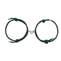 Alloy Heart Magnets Attract Simple Couple Bracelets A Pair Jewelry Wholesale Doublewinwholesale sku image 9