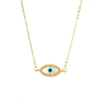 Geometric Fashion Zircon Brass Pendant Necklace Wholesale sku image 5