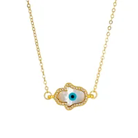 Geometric Fashion Zircon Brass Pendant Necklace Wholesale sku image 1