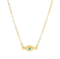 Geometric Fashion Zircon Brass Pendant Necklace Wholesale sku image 2