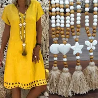Star Fashion Wood Necklace Wholesale main image 1