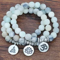Wholesale Hand-beaded Scrub Fashion  Stone Lotus Alloy Bracelet Women main image 4