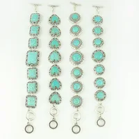 Bracelet Bohème Rétro Élastique Turquoise Éléphant Hibou Pendentif Bracelet main image 4