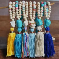 Geometric Fashion Wood Necklace Wholesale main image 4