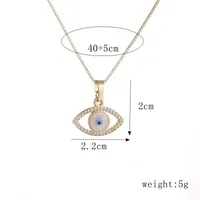 Eye Fashion Copper Necklace Wholesale main image 2