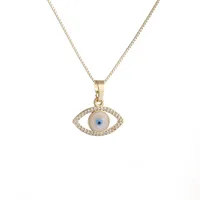 Eye Fashion Copper Necklace Wholesale sku image 1