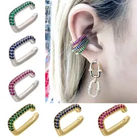 Geometric Fashion Copper Artificial Gemstones Plating Earrings main image 1