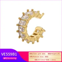 Geometric Fashion Copper Artificial Gemstones Plating Earrings main image 5