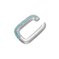 Geometric Fashion Copper Artificial Gemstones Plating Earrings sku image 10