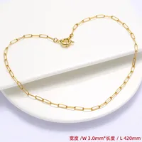 Geometric Fashion 18K Gold Plated Copper Necklace Wholesale sku image 1