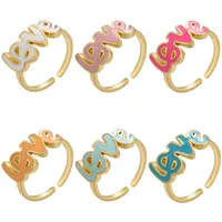 Fashion Copper Letter Plating No Inlaid Women'S main image 1