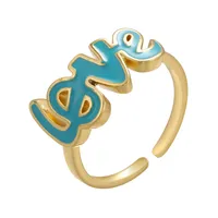 Fashion Copper Letter Plating No Inlaid Women'S main image 3