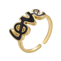 Fashion Copper Letter Plating No Inlaid Women'S main image 5