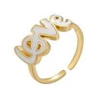 Fashion Copper Letter Plating No Inlaid Women'S sku image 1