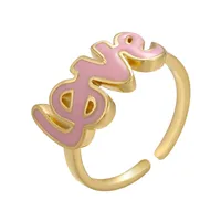 Fashion Copper Letter Plating No Inlaid Women'S sku image 4