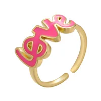 Fashion Copper Letter Plating No Inlaid Women'S sku image 5