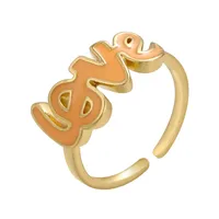Fashion Copper Letter Plating No Inlaid Women'S sku image 6