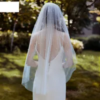 Simple Retro Pearl Veil Hair Comb Bridal Veil main image 2