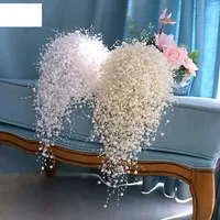 Bridal Handmade Pearl Gypsophila Bouquet Bridal Wedding Accessories main image 3